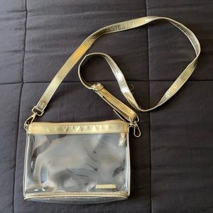 Gold and Clear Capri Designs Crossbody Bag